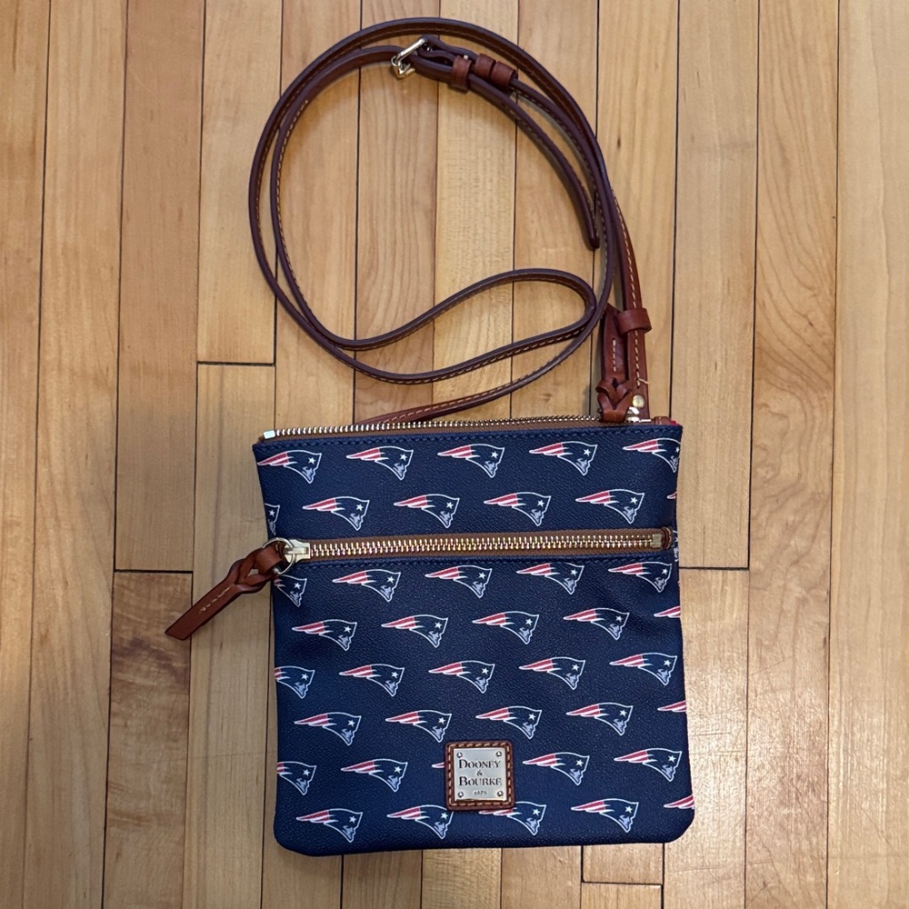 Dooney & Bourke Blue Patterned Crossbody Bag PATRIOTS